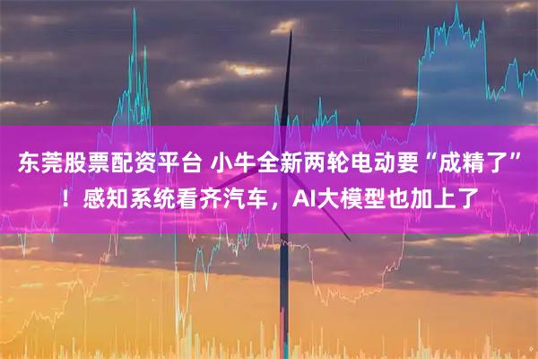 东莞股票配资平台 小牛全新两轮电动要“成精了”！感知系统看齐汽车，AI大模型也加上了